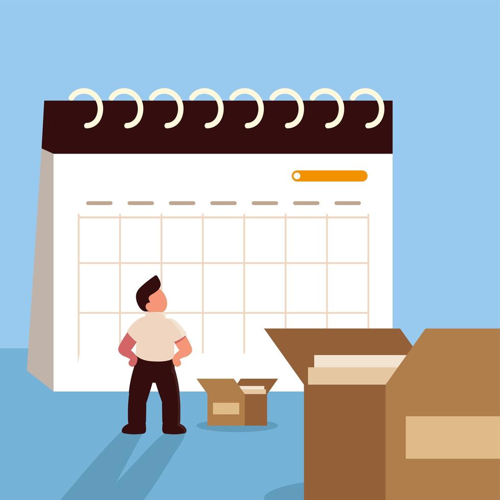 business man plan and logistic vector