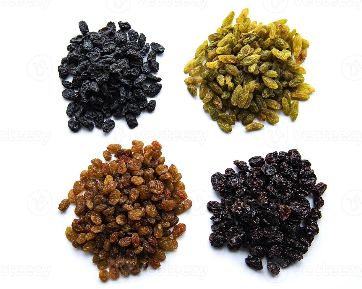 Collection of various raisins photo