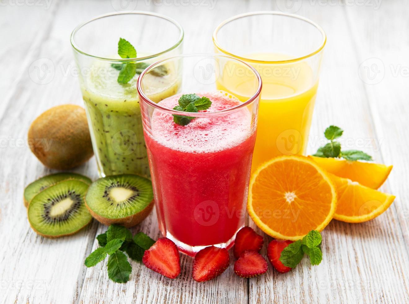Healthy fruit smoothies photo