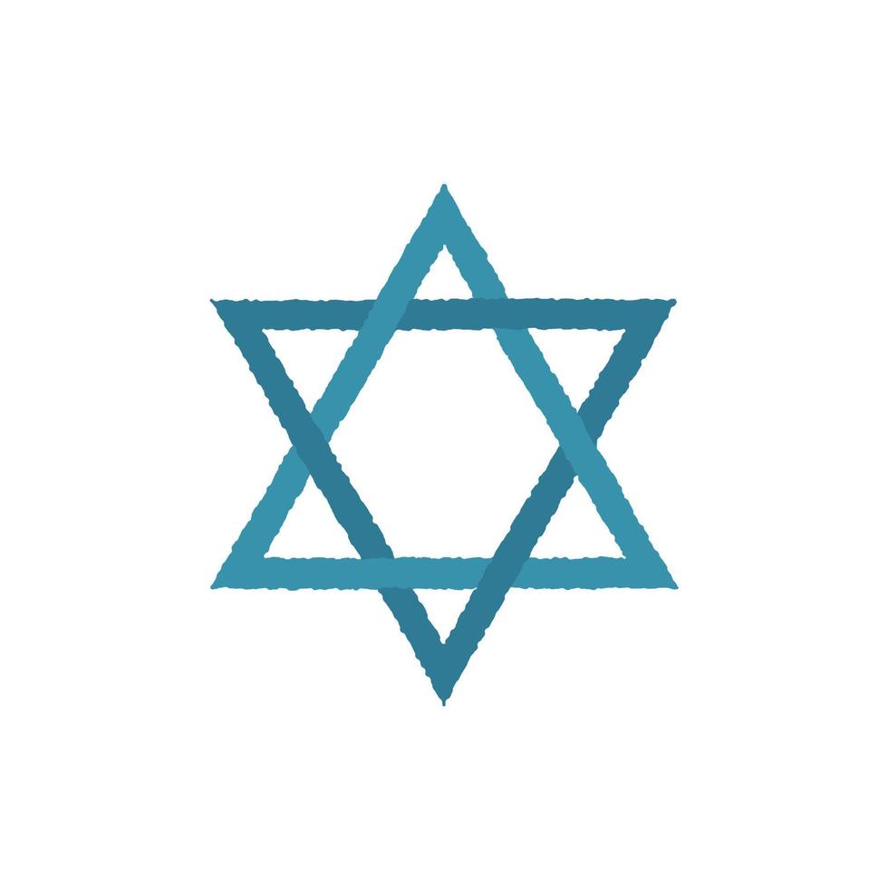Star of david shape icon in flat design vector