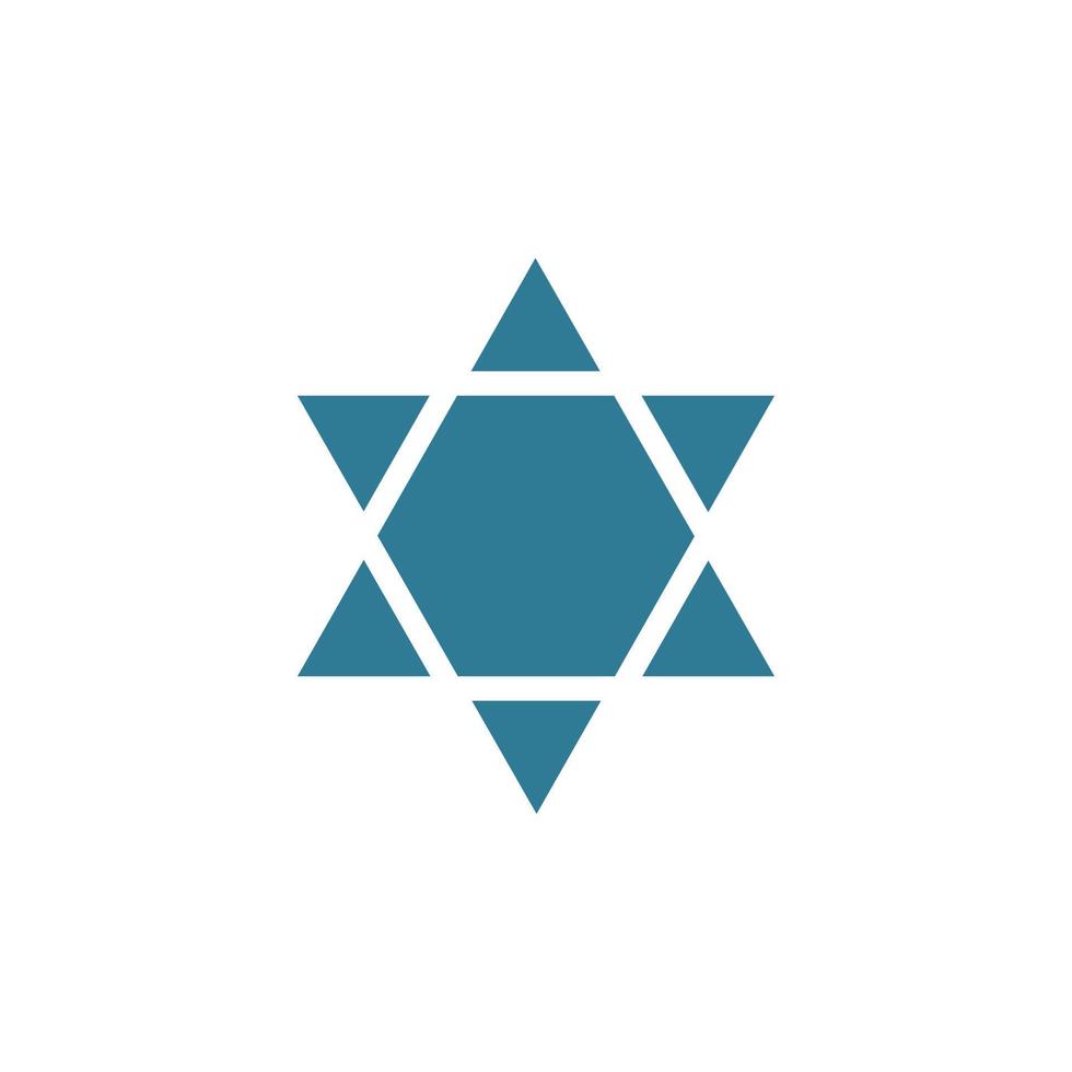 Star of david shape icon in flat design vector