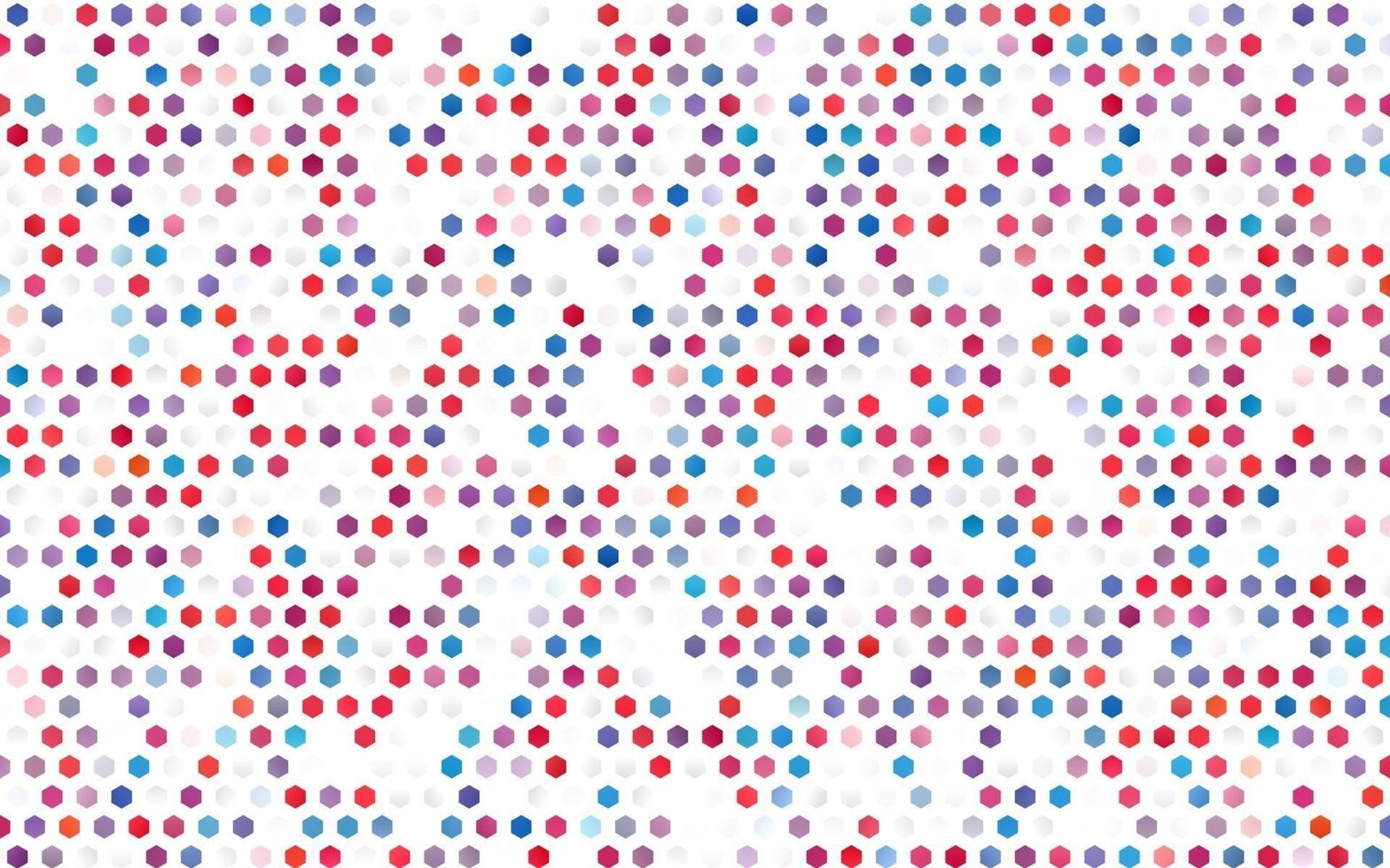 Light Blue, Red vector pattern with colorful hexagons.