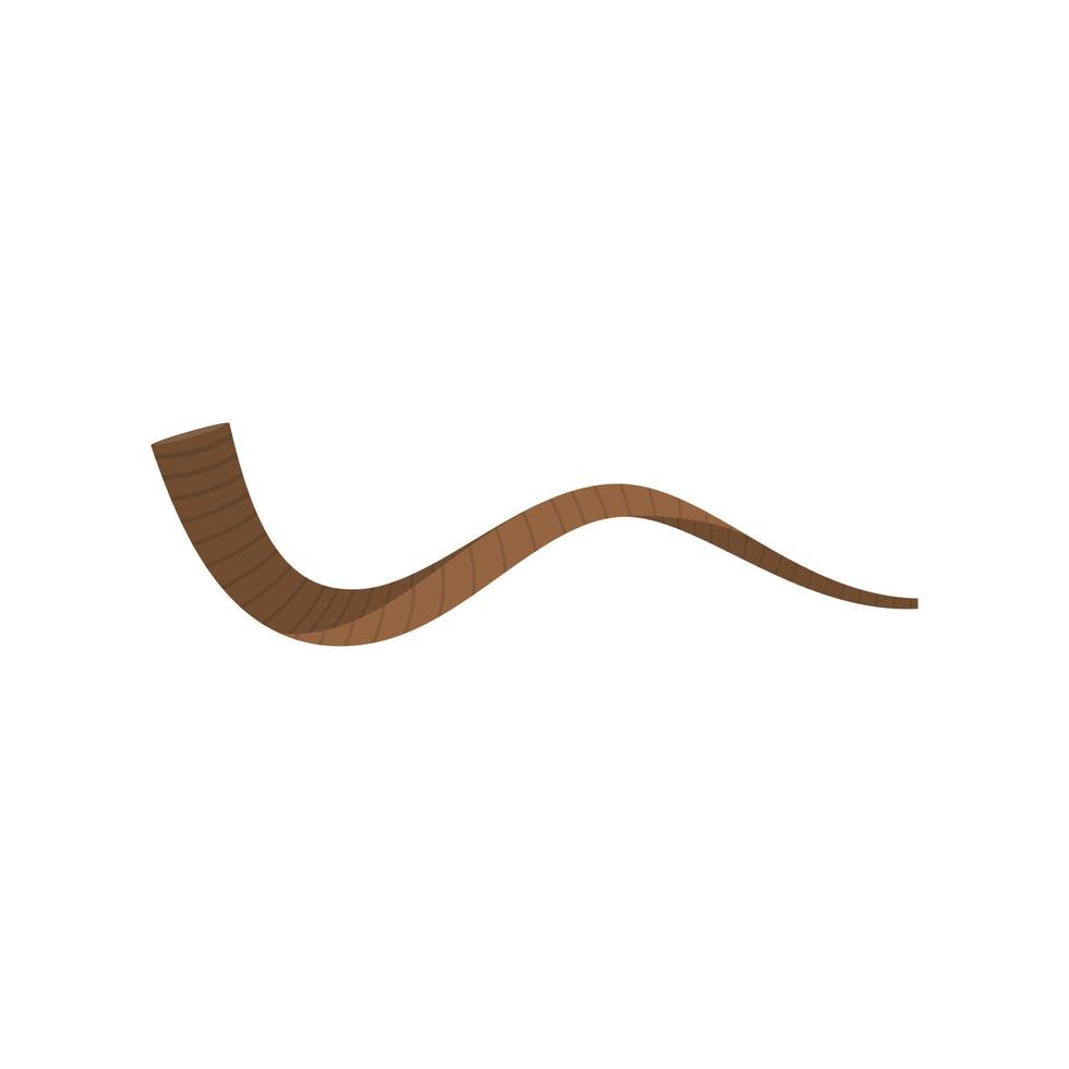 icono de shofar en diseño plano vector