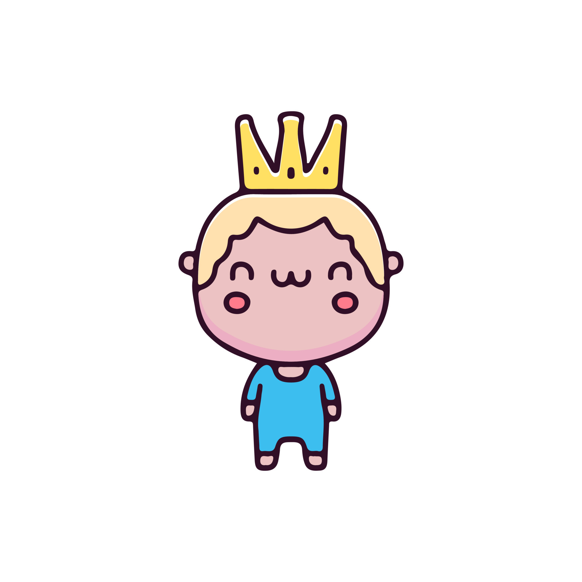 Little baby with king crown illustration. Vector graphics for t-shirt  prints and other uses. 4208125 Vector Art at Vecteezy