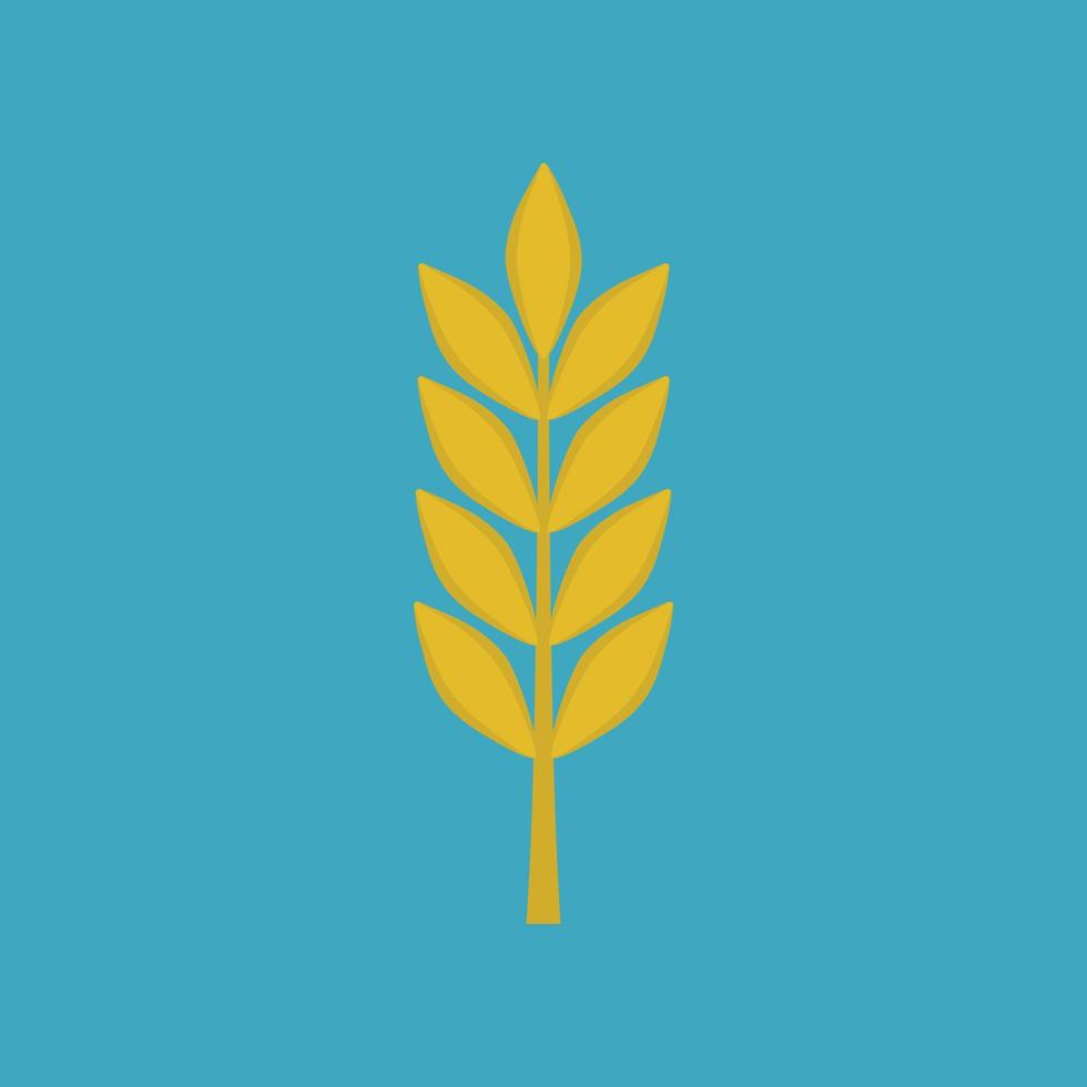 Wheat icon in flat long shadow design vector