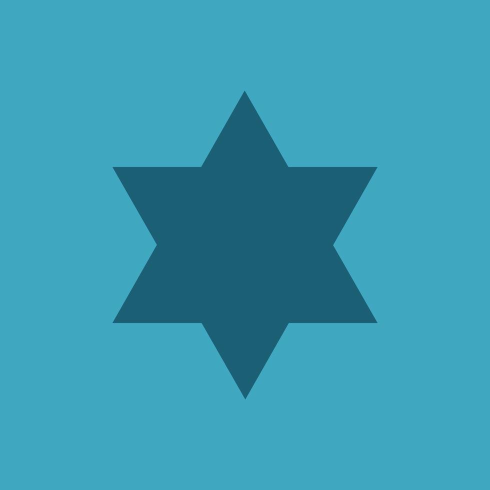 Star of david shape icon in flat long shadow design vector