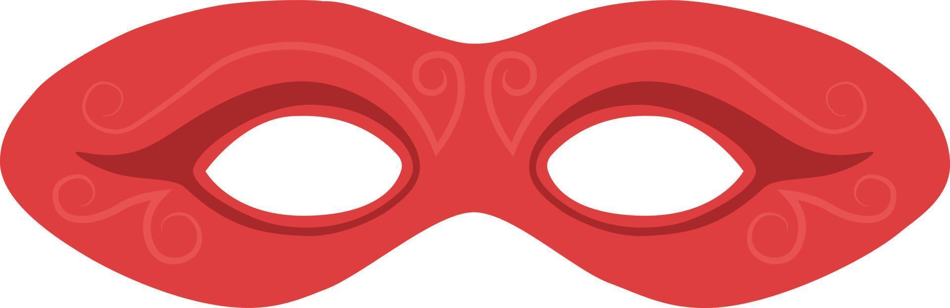 icono de diseño plano de máscara de carnaval vector