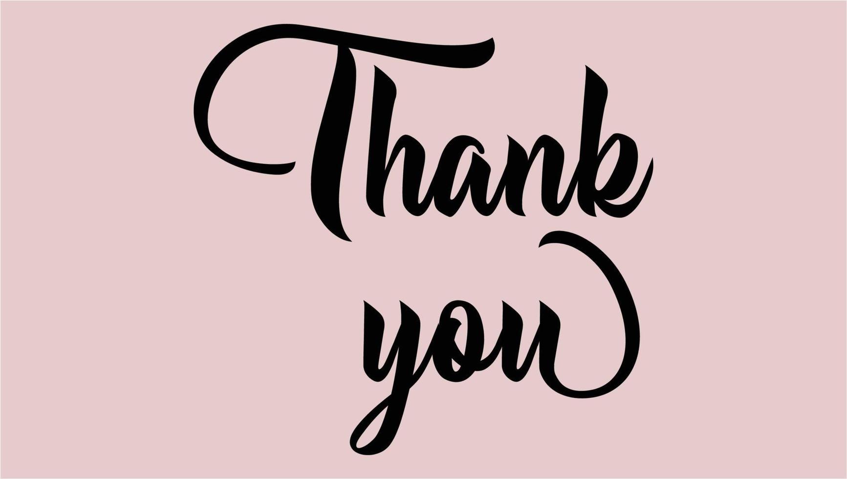 thank you Hand Lettering typography vector