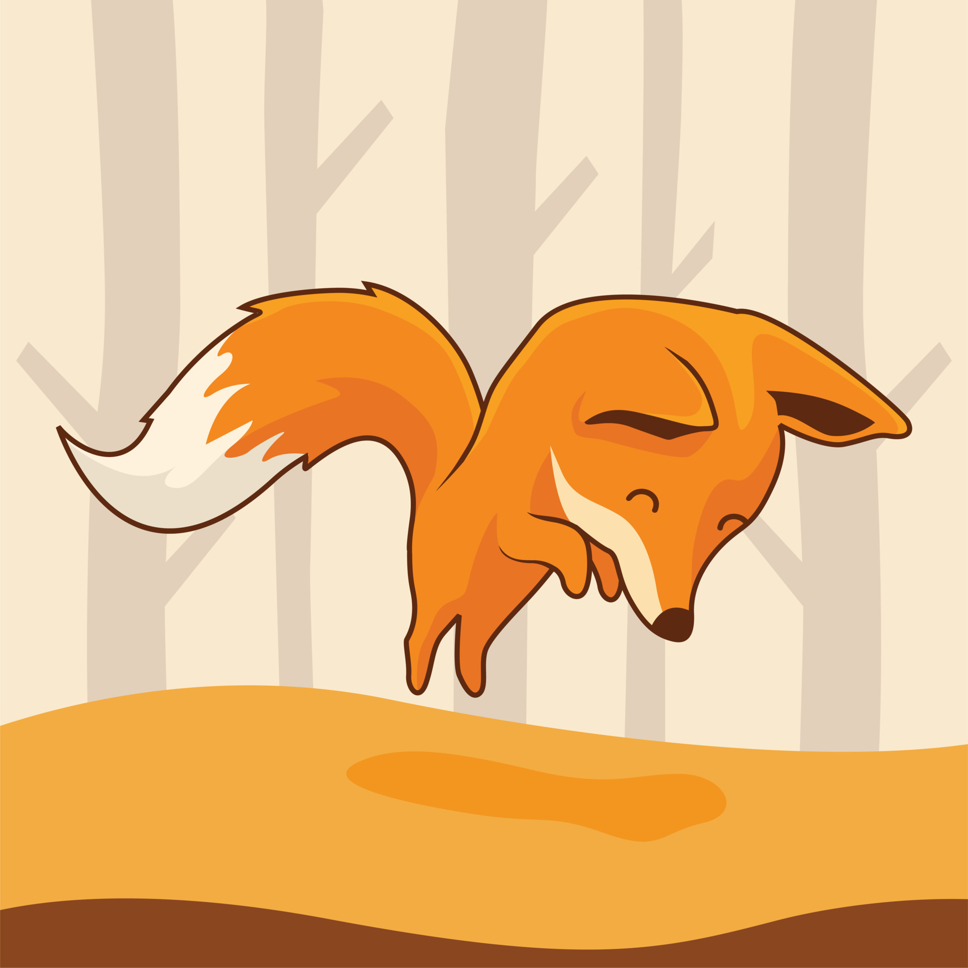 Fox Jumping Cartoon Illustrations 4208423 Vector Art at Vecteezy