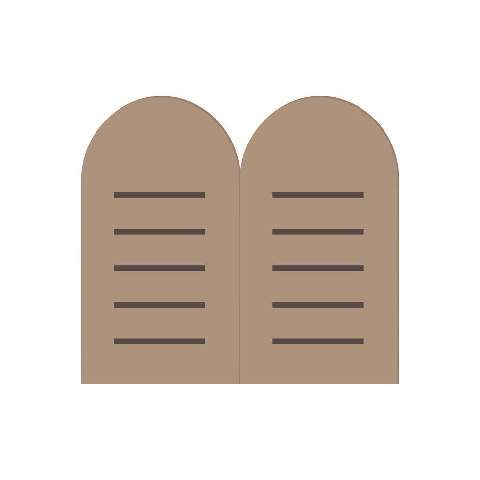 Tablets of the Law icon in flat design vector