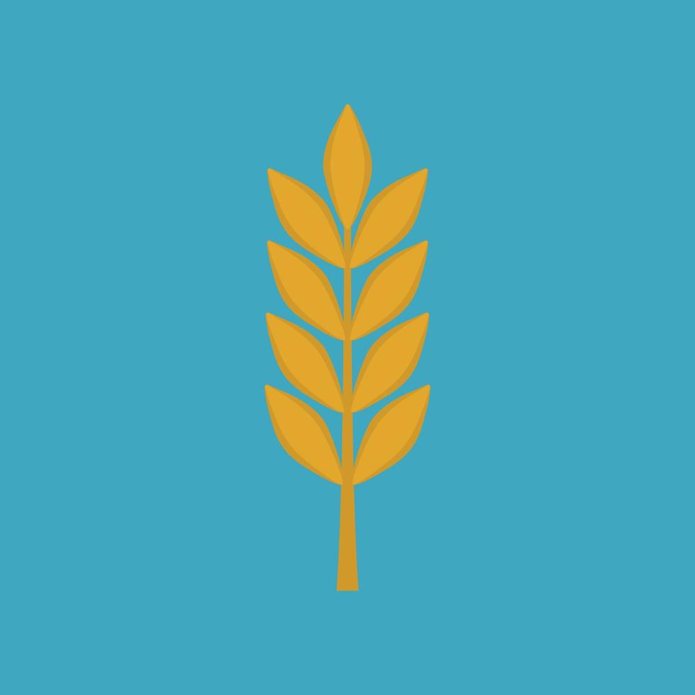 Barley icon in flat long shadow design vector