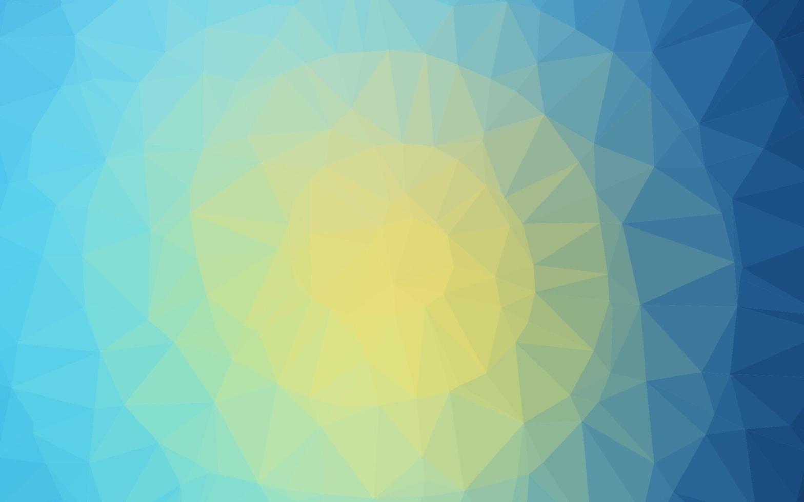 Light Blue, Yellow vector shining triangular pattern.