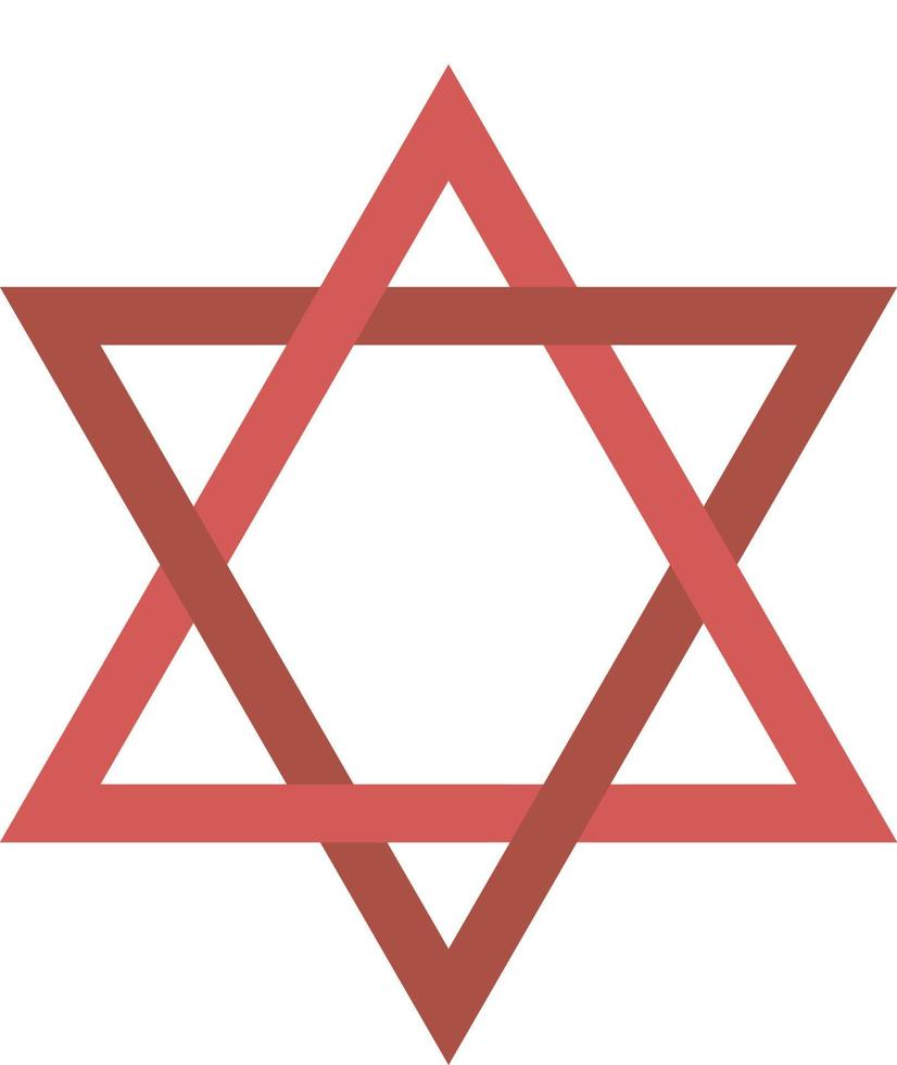 Star of david flat design icon vector