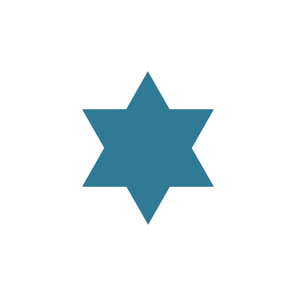 Star of david shape icon in flat design vector