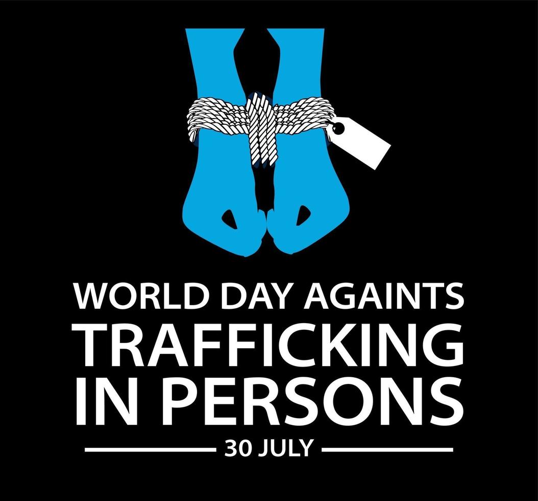 world day against trafficking in persons july 30th vector image