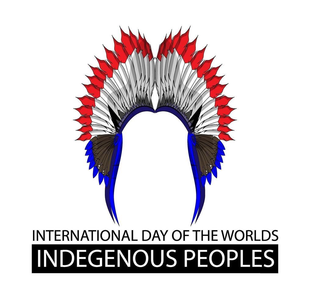 dia internacional de los pueblos indigenos del mundo vector