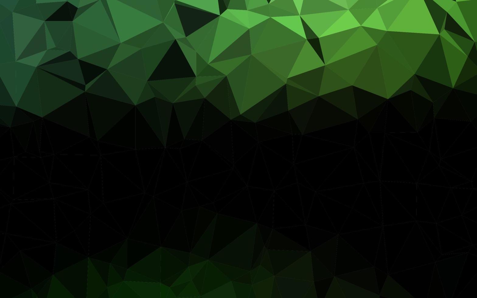 Dark Green vector shining triangular pattern.