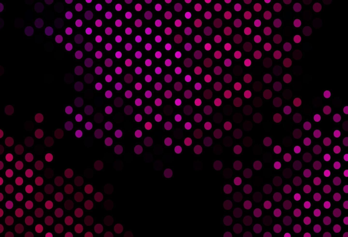 Dark Purple vector background with bubbles.