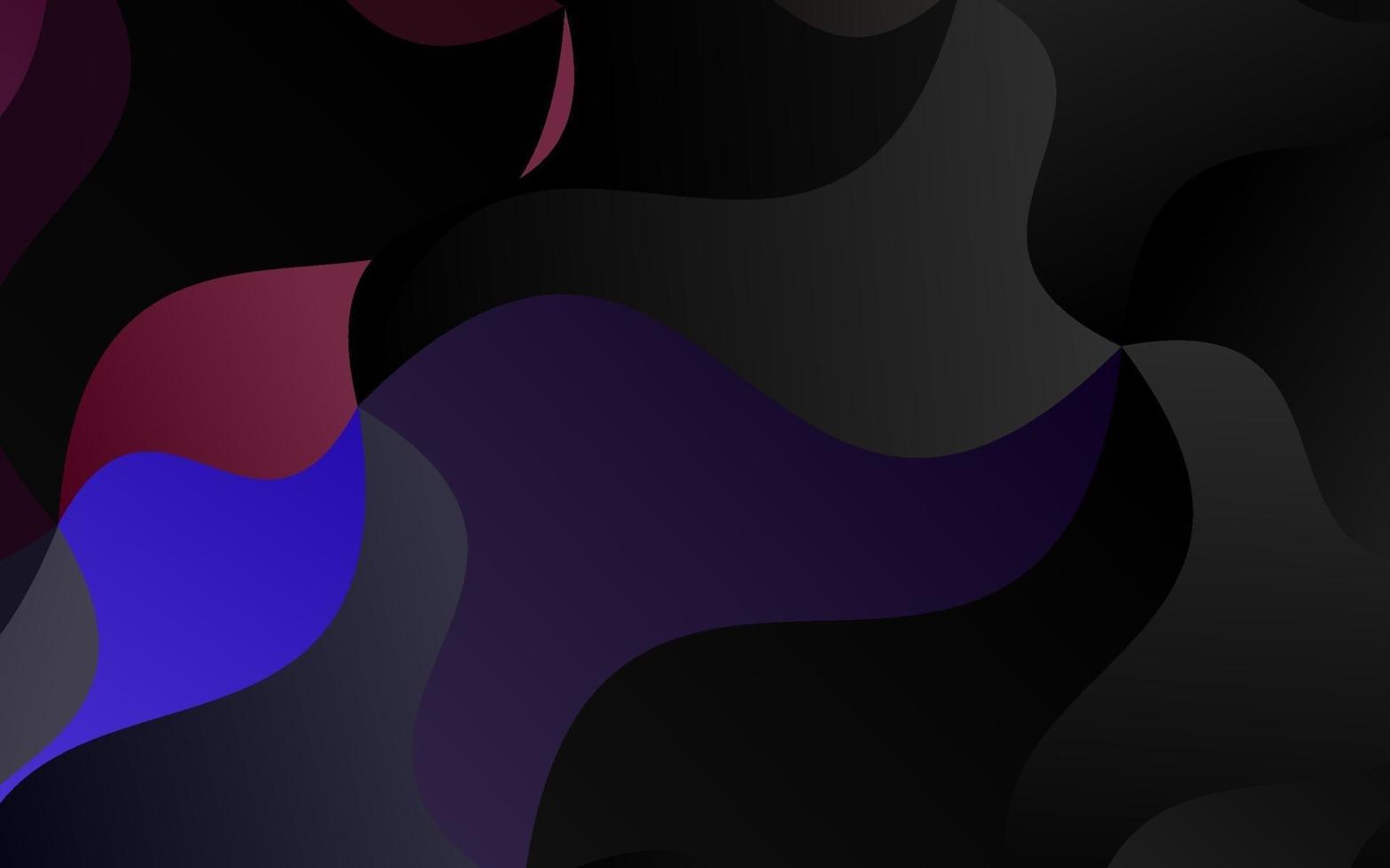 Dark Blue, Red vector pattern with liquid shapes.