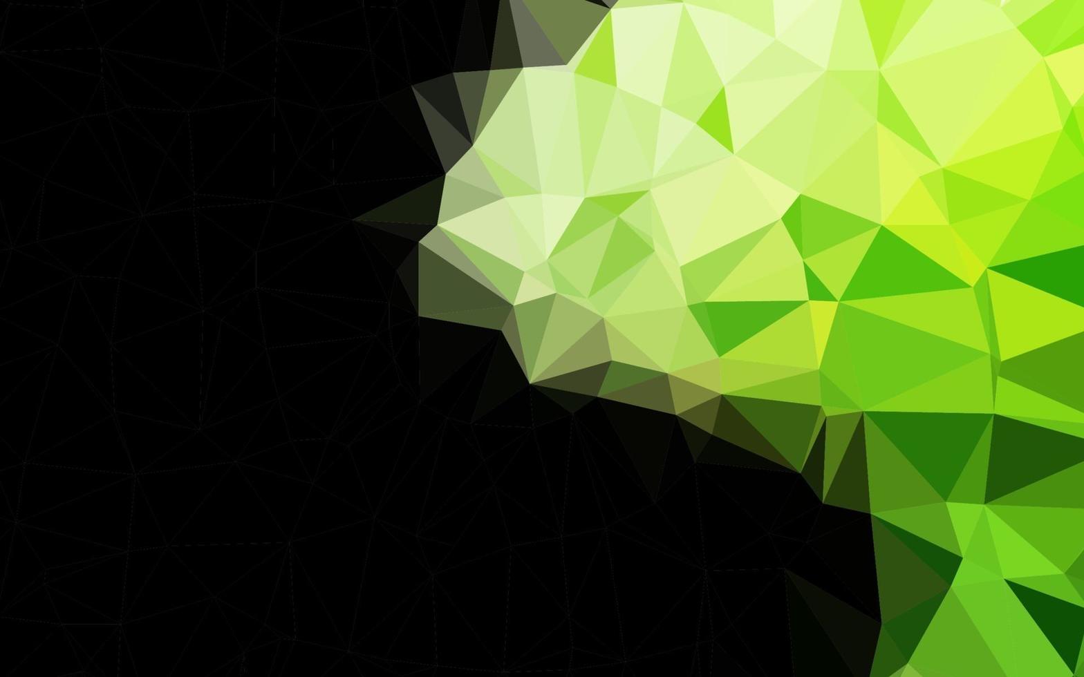 Light Green vector triangle mosaic cover.