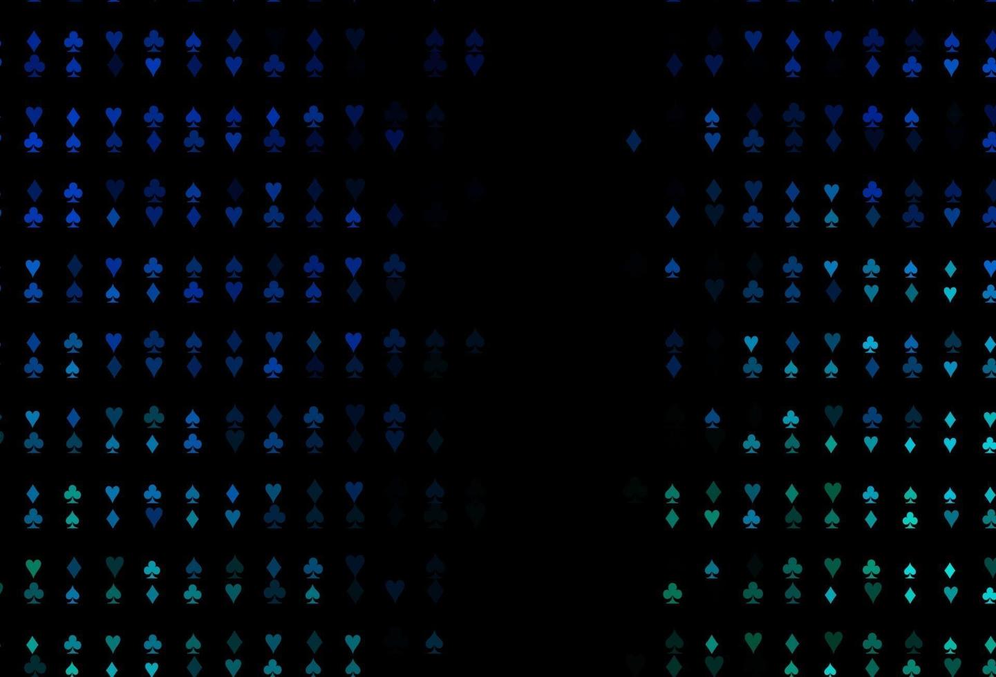 Dark Blue, Green vector pattern with symbol of cards.