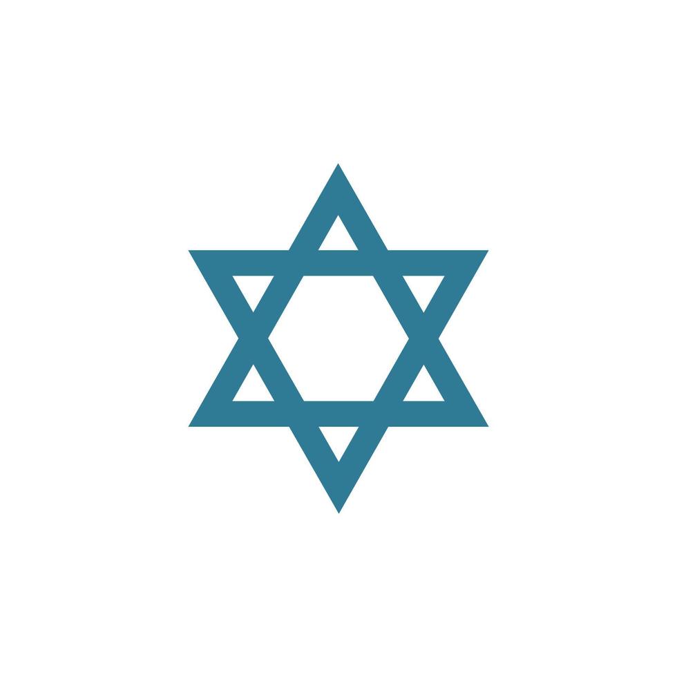 Star of david shape icon in flat design vector