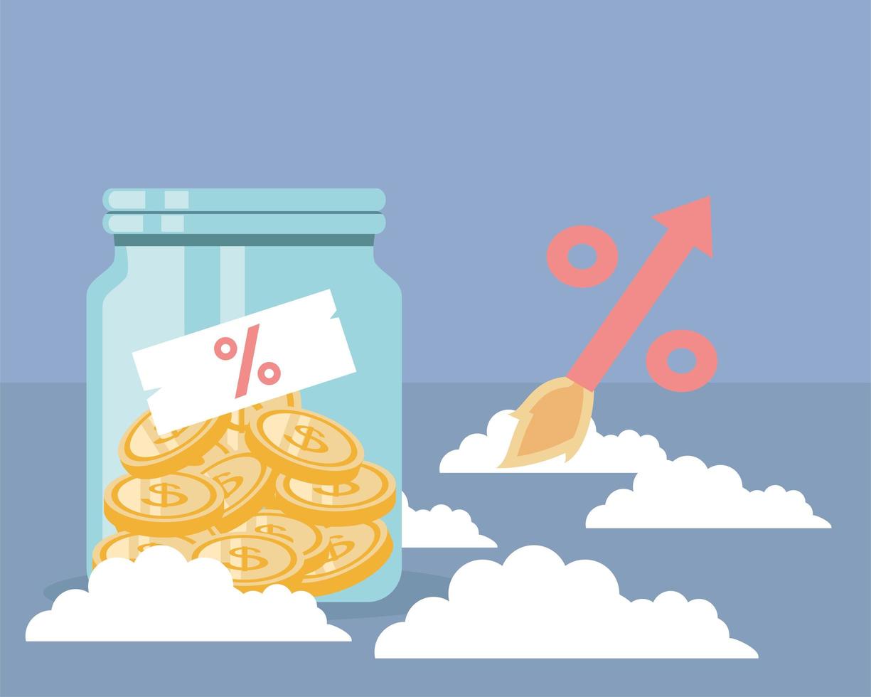 profit interest money vector