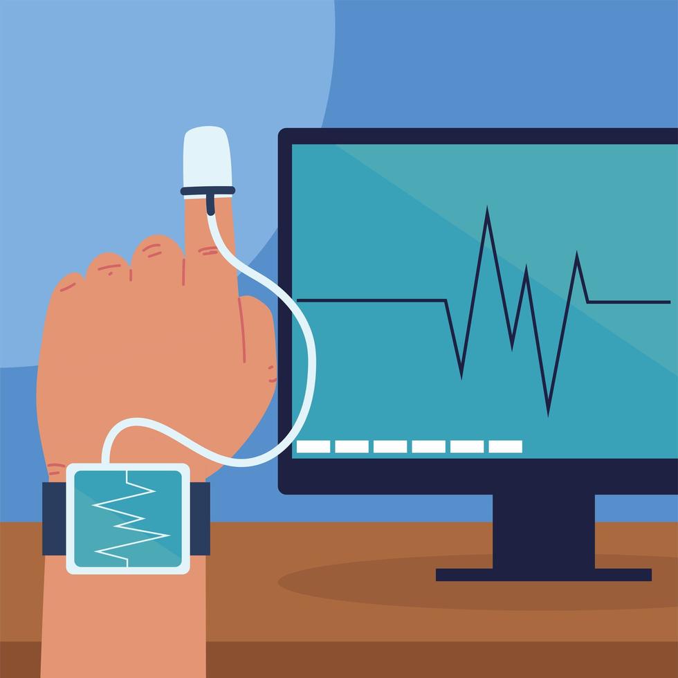wearable health monitors vector