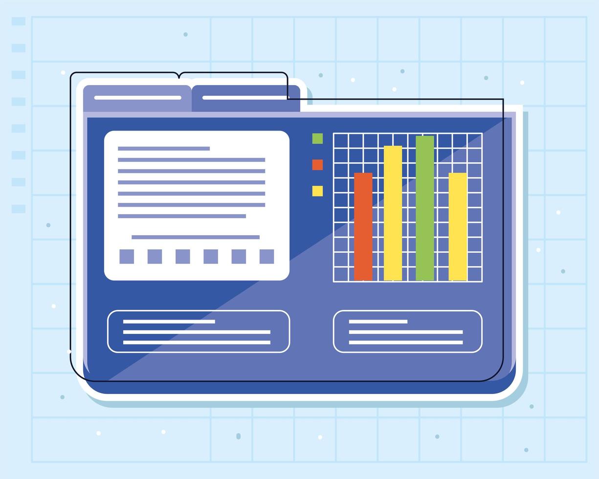 análisis de gráficos de acciones financieras vector