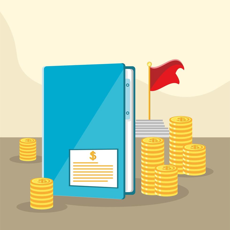 financial paperwork, money vector