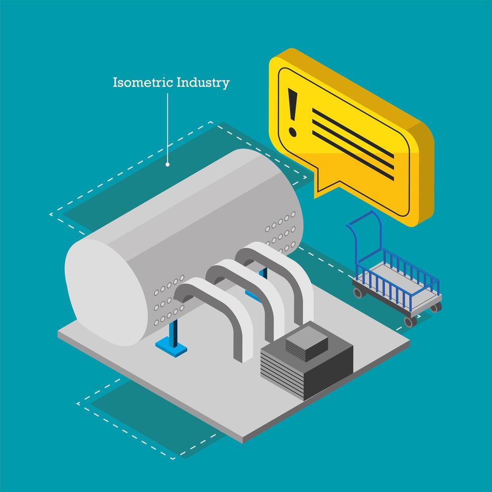 isometric industry tank vector