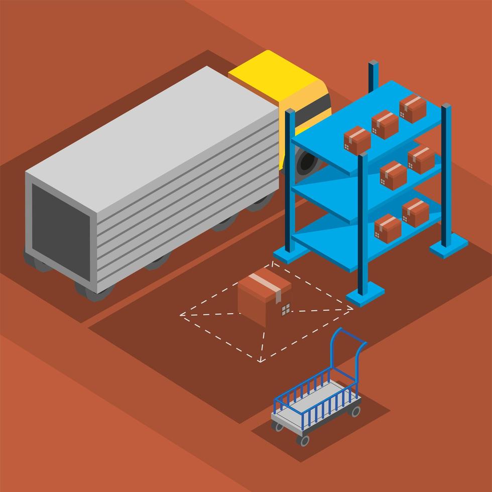 industry storage boxes vector