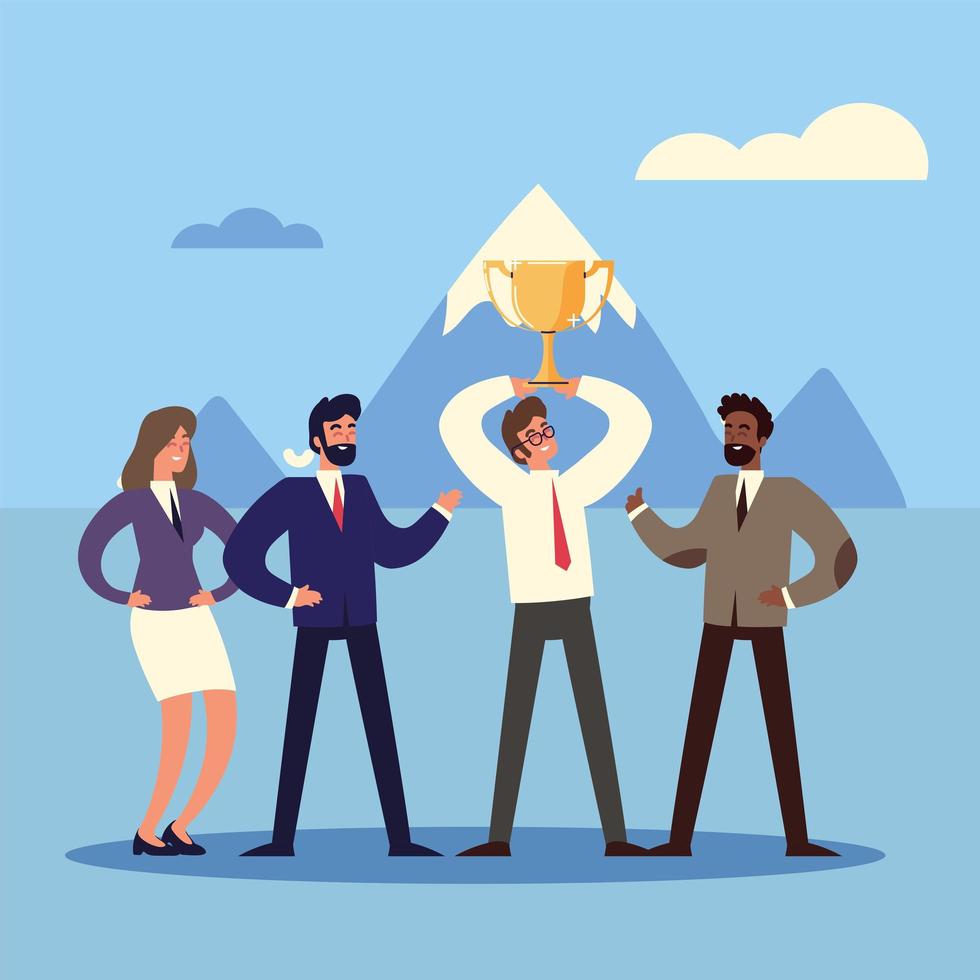 business people successful vector