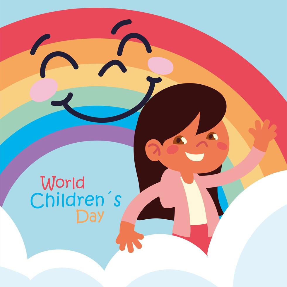 cartel del día mundial del niño vector