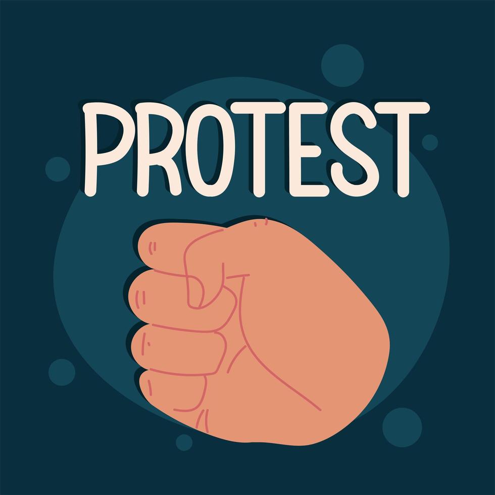 fist hand protest vector