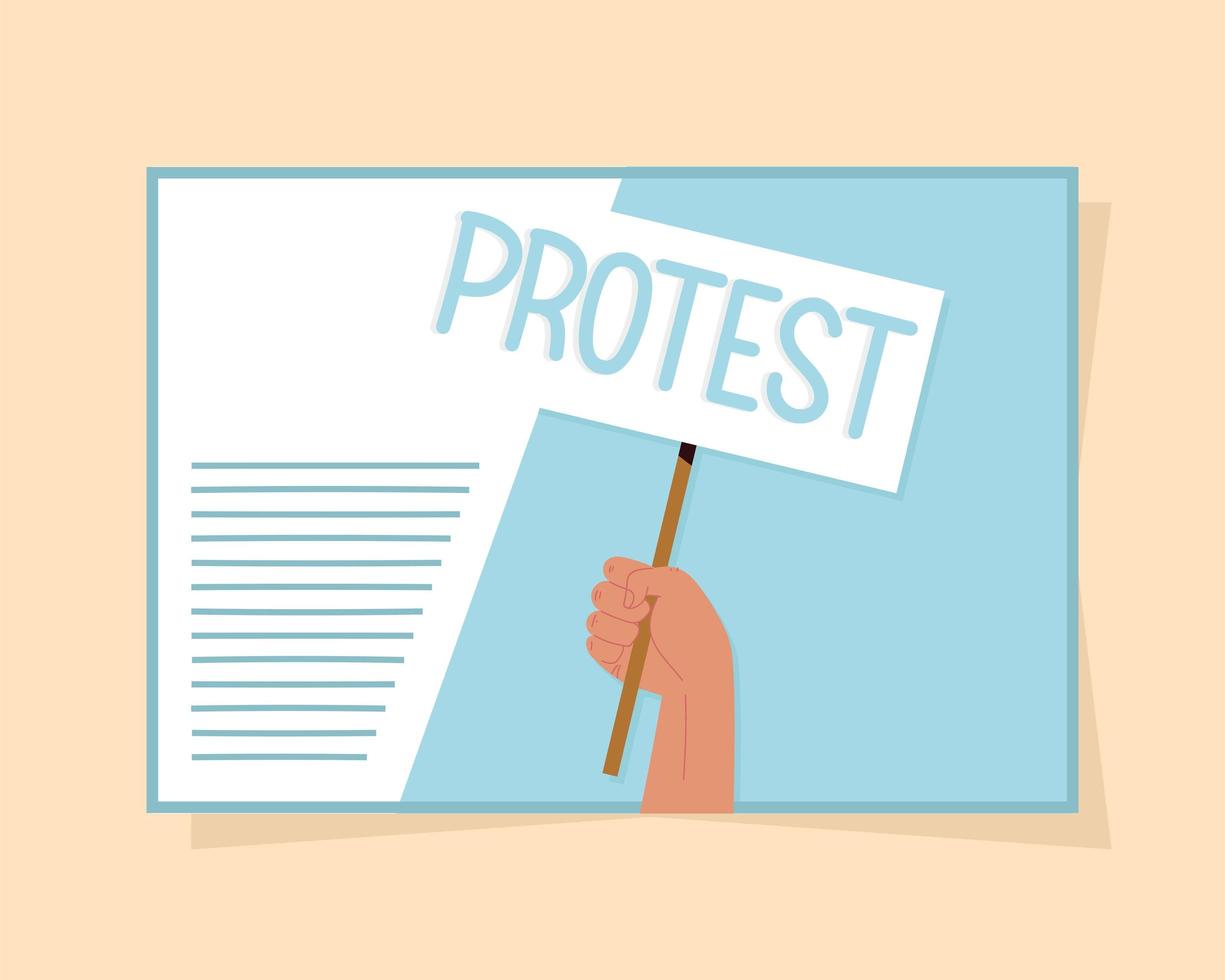 protest activity poster vector