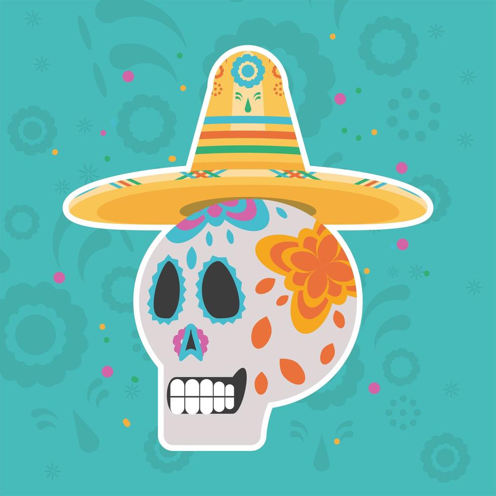 día de la cultura muerta vector