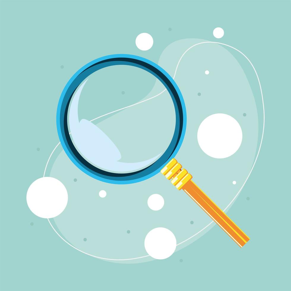 magnifying glass discovery vector