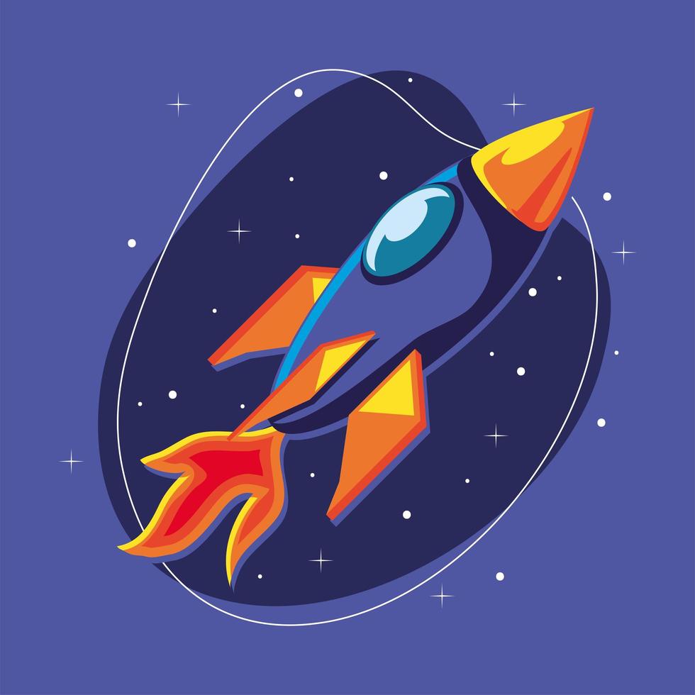 launching spaceship explore vector