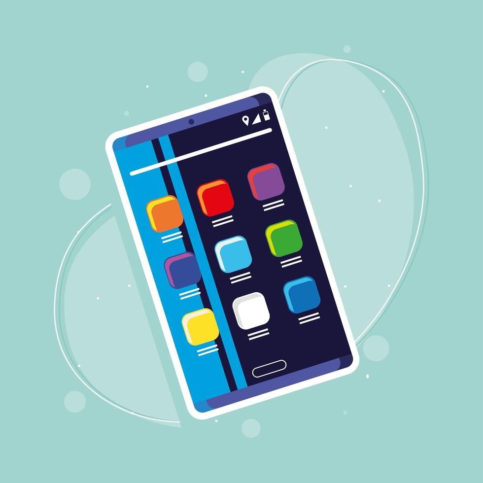 smartphone social media vector