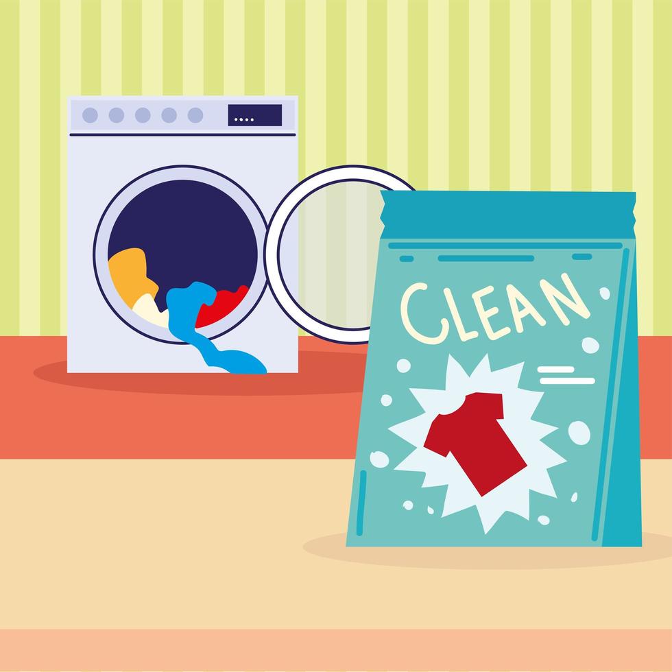 wash machine laundry vector