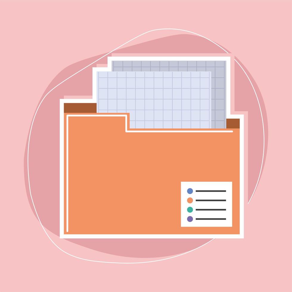 office folder and file vector