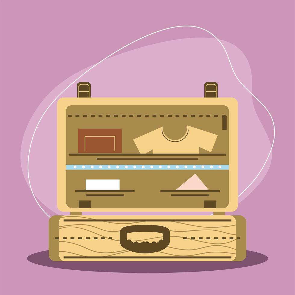 travel briefcase icon vector