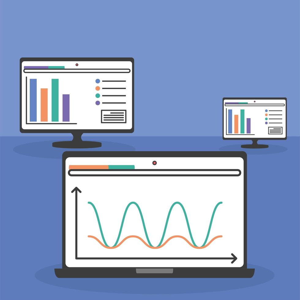 informe gráfico de estrategia vector