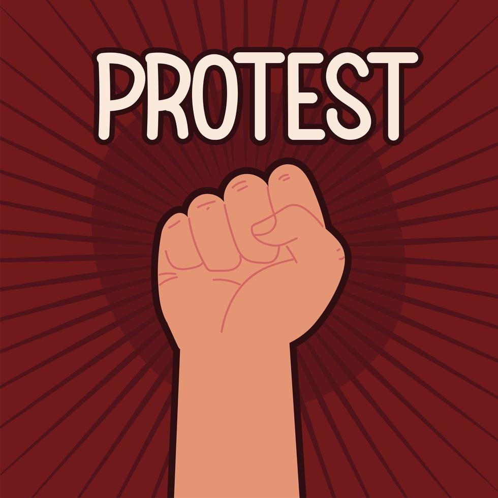 protest fist hand vector