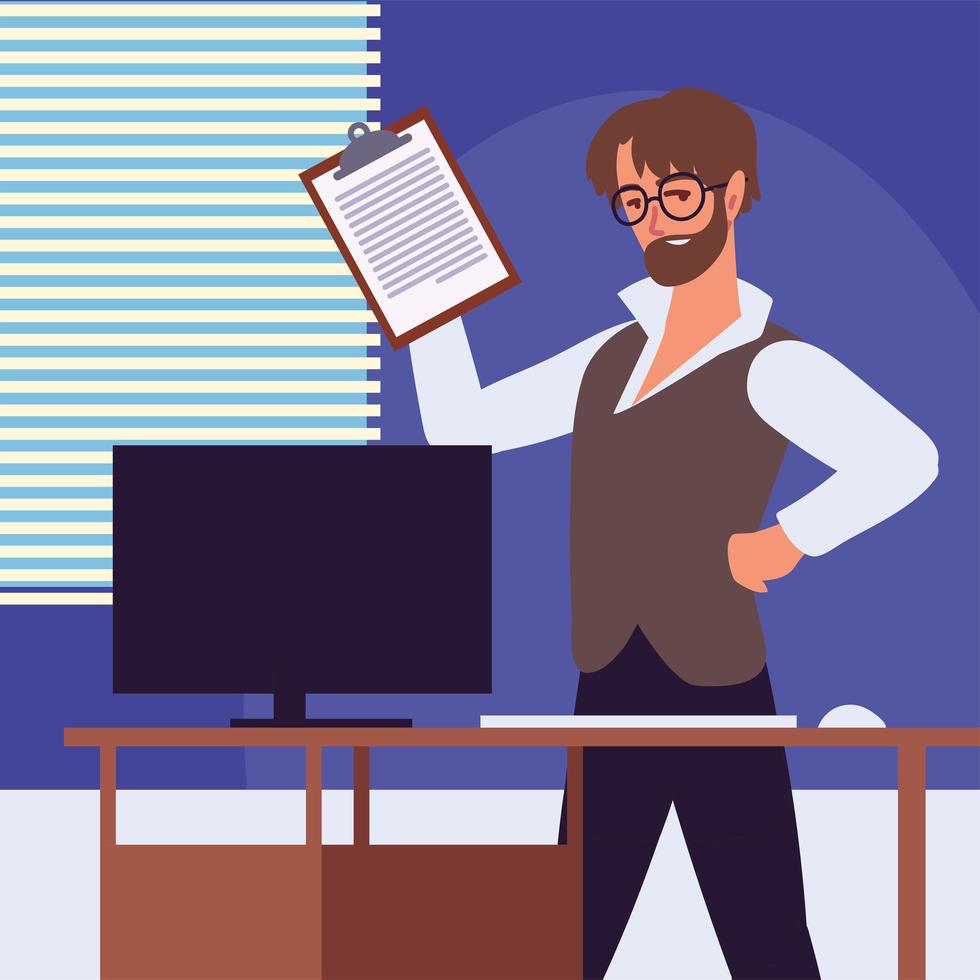 male personal assistant vector