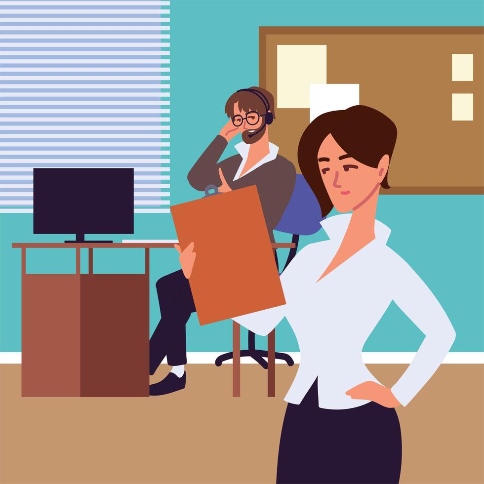 personal assistants characters vector