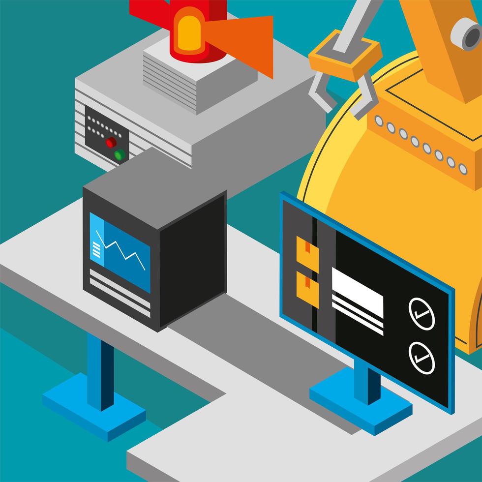 industry machinery automatic vector