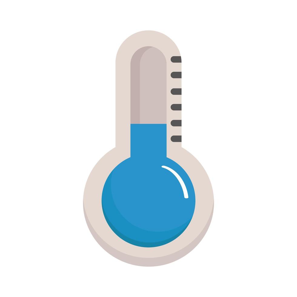 blue thermometer measure temperature vector