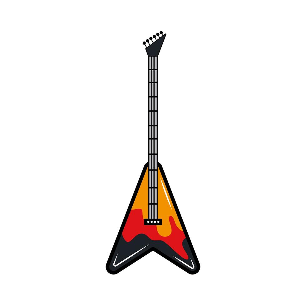 instrumento de guitarra electrica vector